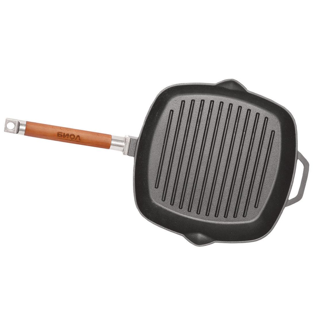 Grill serpenyő 26×26 cm bordázott öntöttvas Grill serpenyő 26×26 cm bordázott öntöttvas