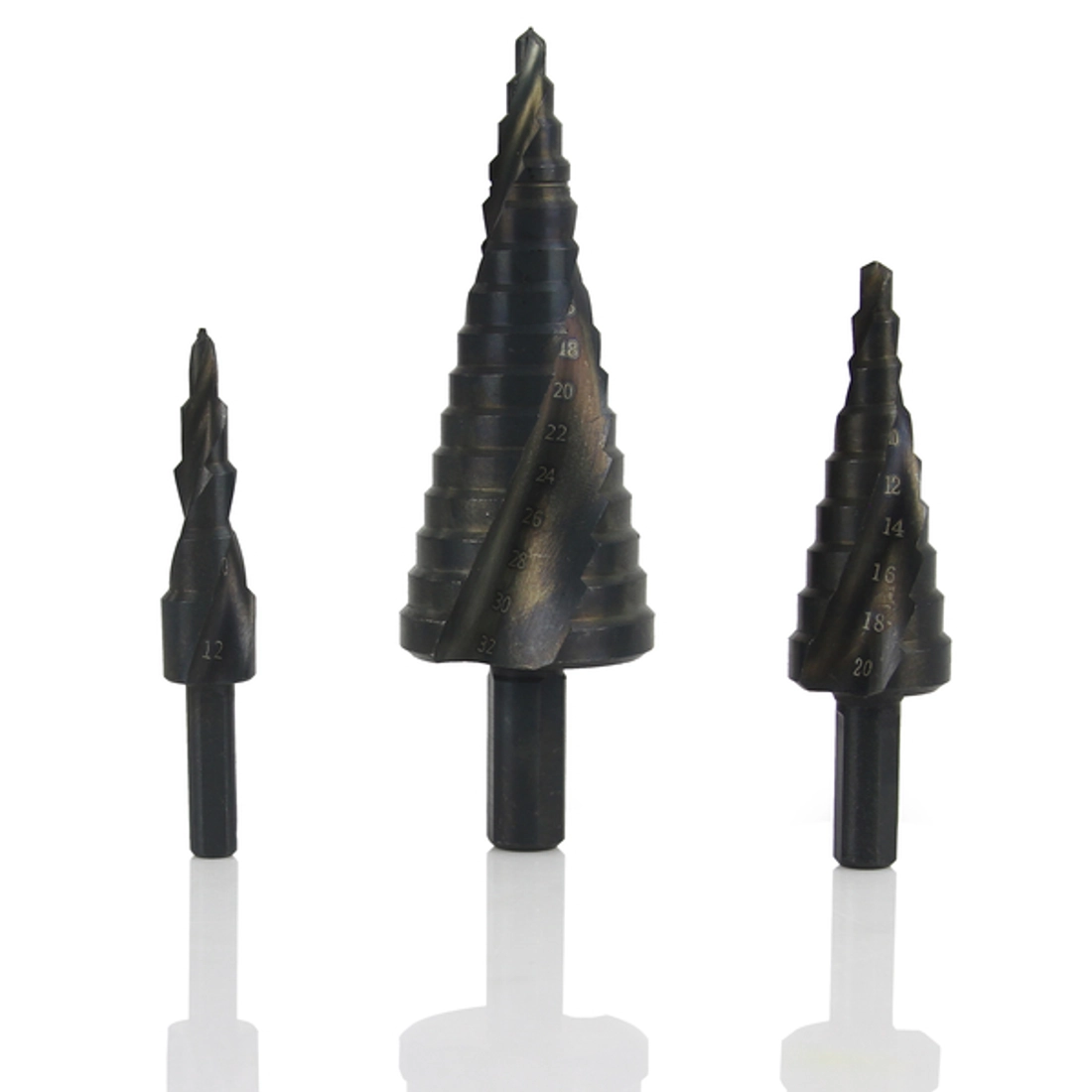 Mar-Pol Fokozatos spirálfuró szett 4-12; 4-20; 4-32 mm