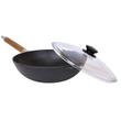 Biol Wok öntöttvas 26 cm levehető nyéllel és üvegfedővel Biol Wok öntöttvas 26 cm levehető nyéllel és üvegfedővel