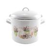 Kép 1/3 - Zománc fazék fedővel 8,6L 24 cm