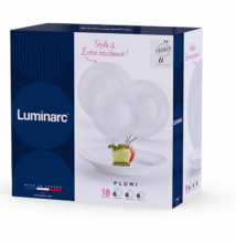 Luminarc PLUMI 18 részes étkészlet fehér